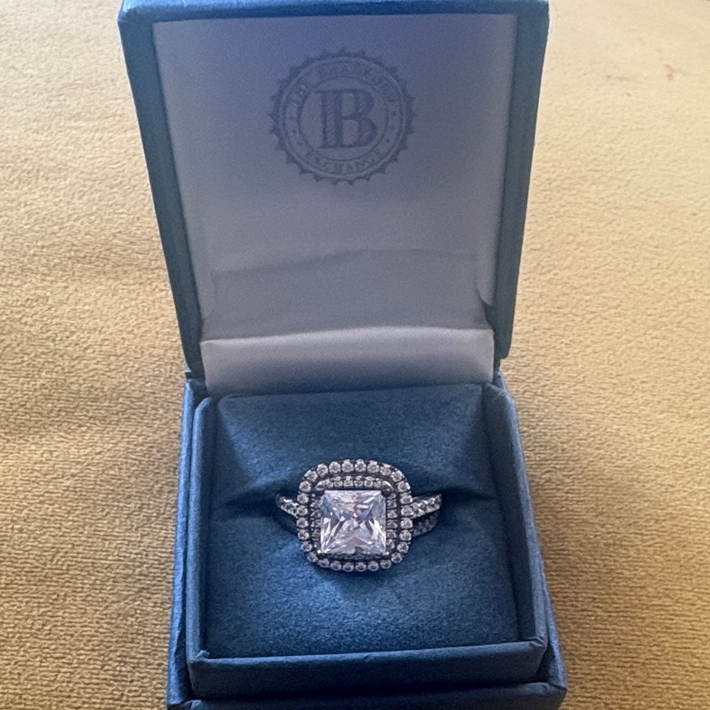 The Bradford Exchange Silver Ring with Clear Gemstone